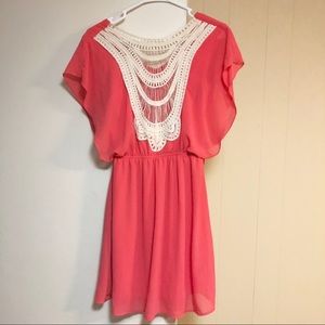 Francesca’s Small Coral Lace Dress